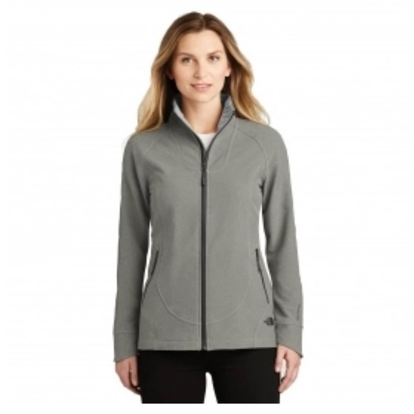 🆕 The North Face Ladies Tech Stretch Soft Shell Jacket - Medium Heather Grey - Picture 6 of 13